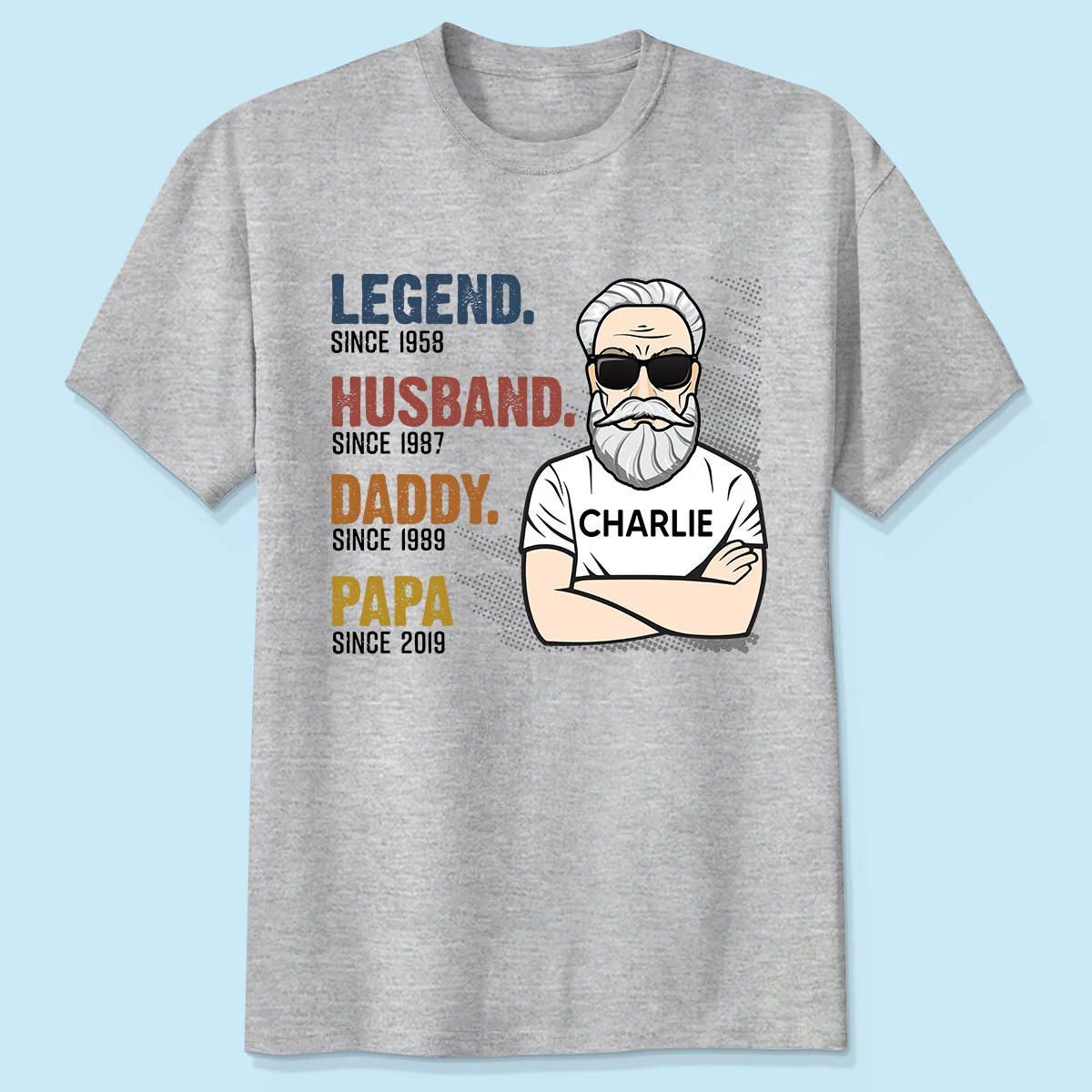 The Legend Grandpa Old Man Personalized Shirt