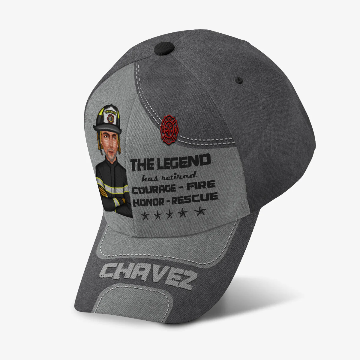 The Legend Has Retired Firefighter Personalized Classic Cap - Image 2