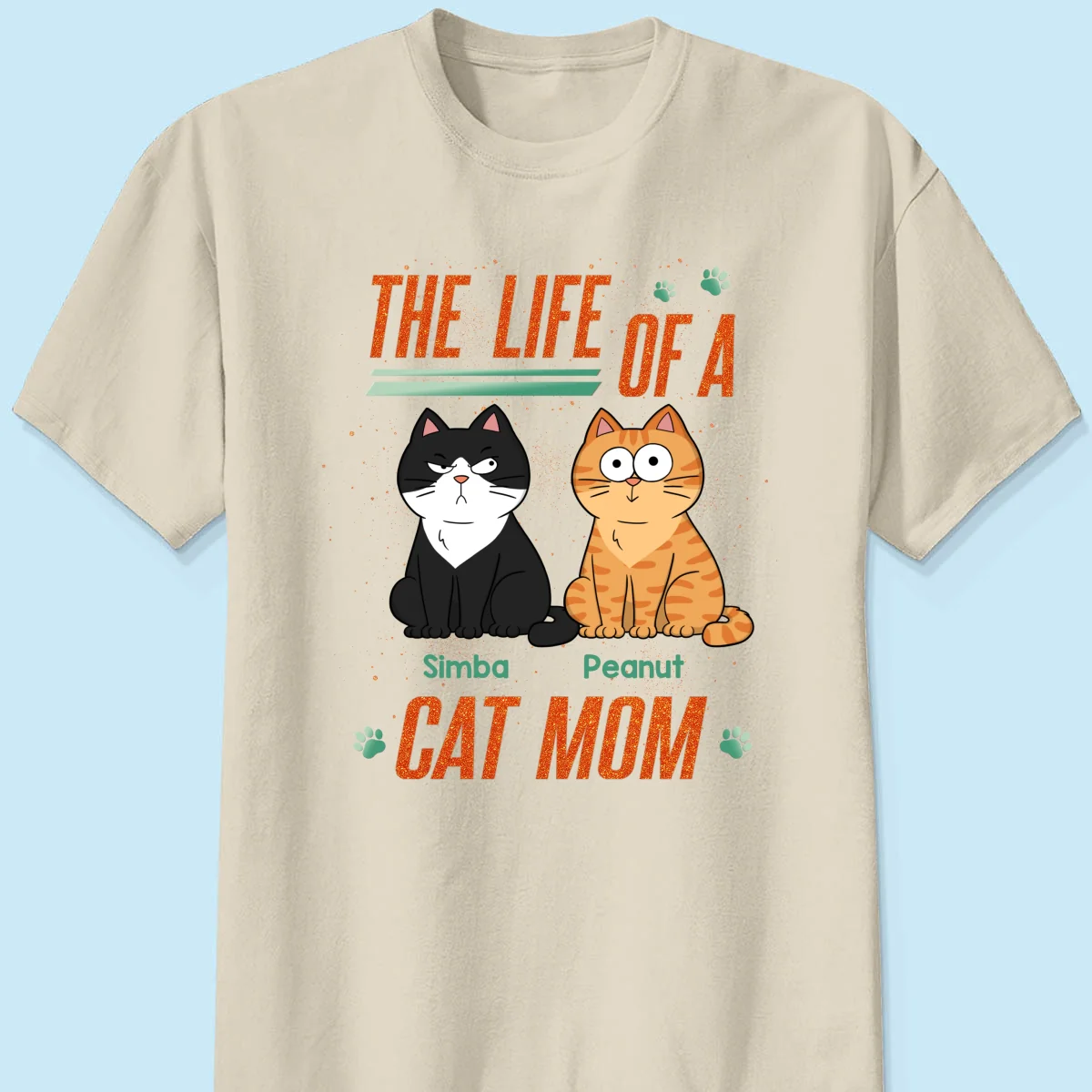 The Life Of A Cat Mom Funny Cats - Personalized Shirt - Image 16