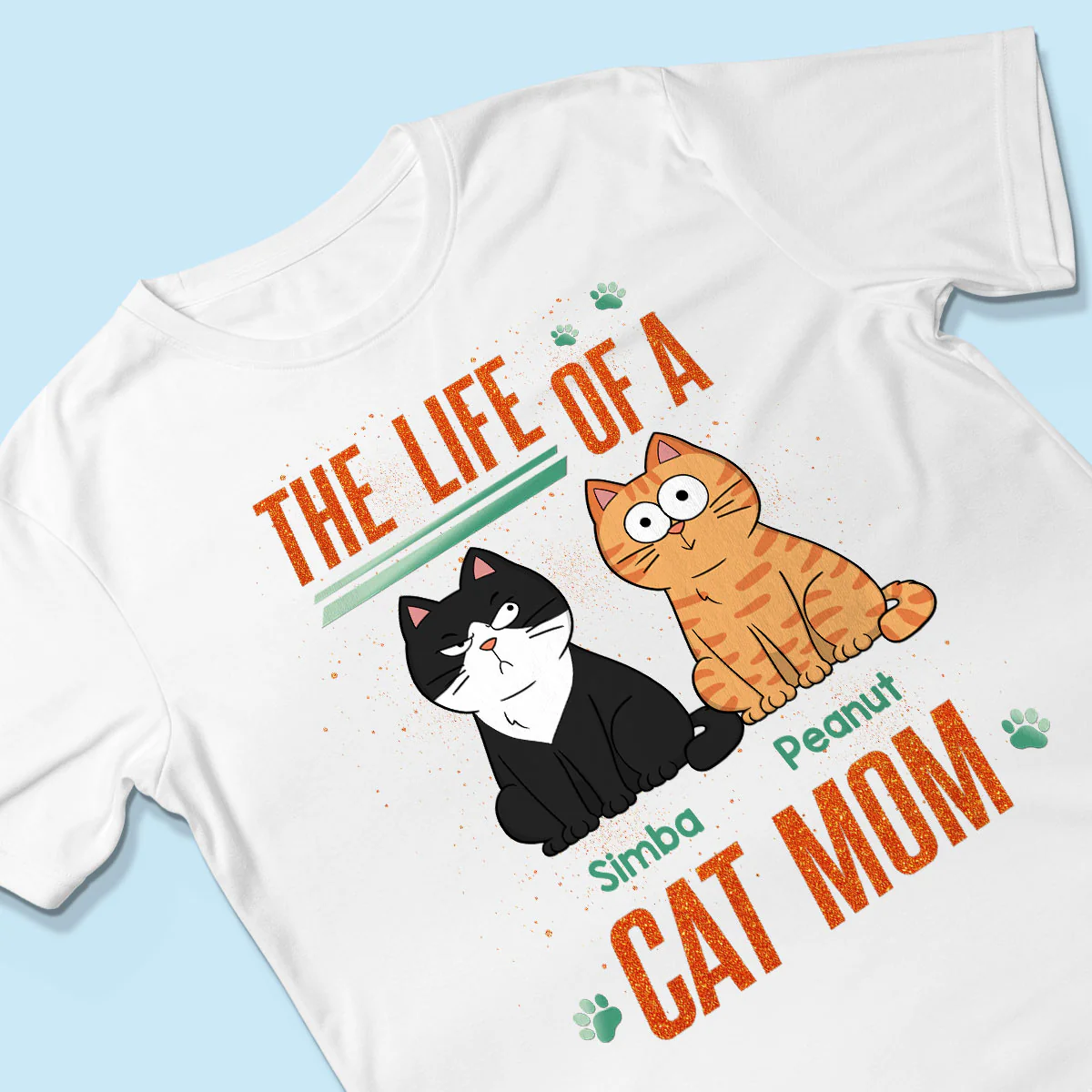 The Life Of A Cat Mom Funny Cats - Personalized Shirt - Image 5