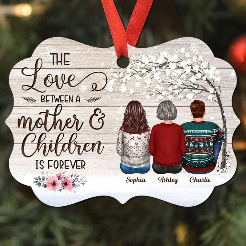 The Love Between Mother And Children Is Forever Personalized Christmas Ornament - Image 2