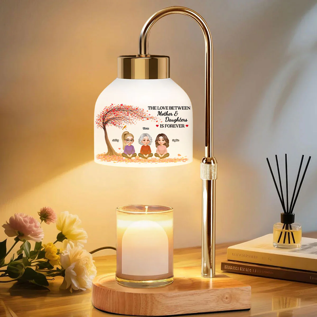 The Love Between Mother And Daughters Is Forever - Personalized Candle Warmer Lamp - Gift For Mom - Image 6