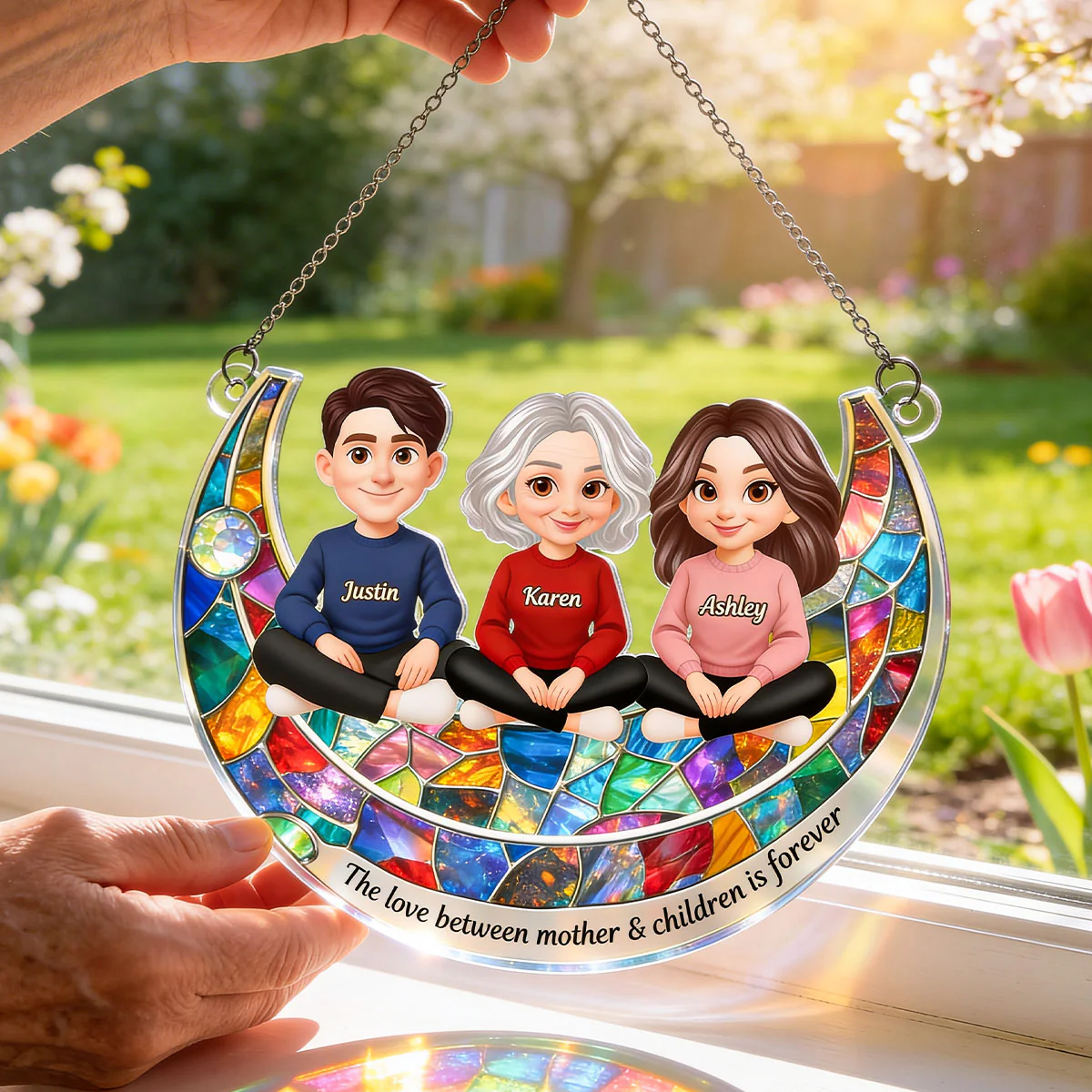 The Love Between Mother & Daughter Son is Forever - Personalized Suncatcher - Heartfelt Gift for Mom - Image 5