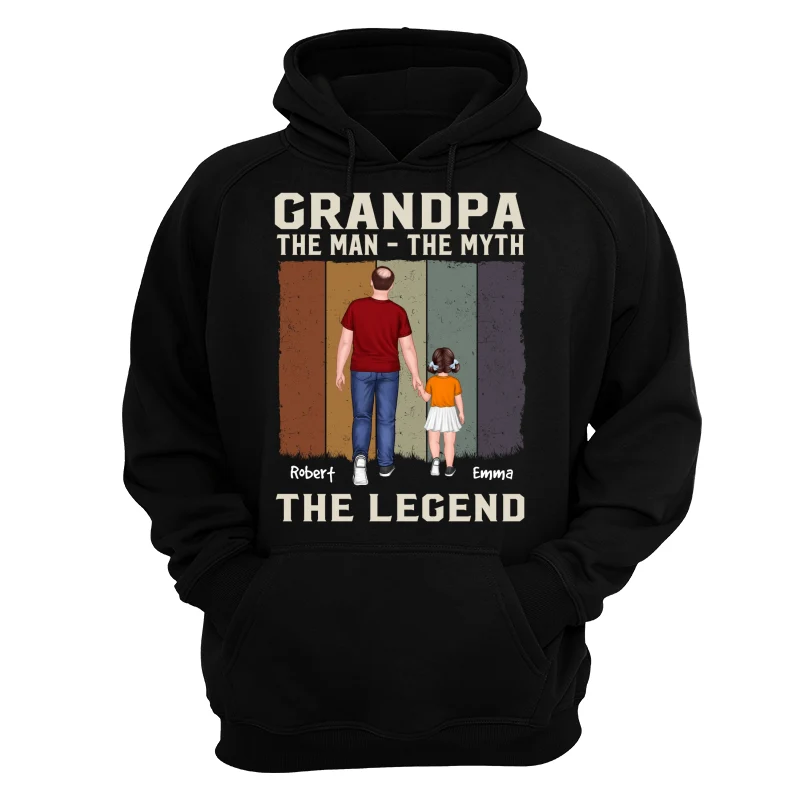 The Man The Myth The Legend Grandpa Dad Walking Back View Personalized Shirt - Image 11