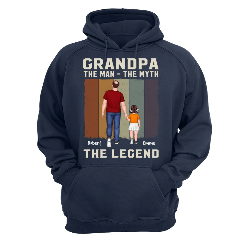 The Man The Myth The Legend Grandpa Dad Walking Back View Personalized Shirt - Image 12
