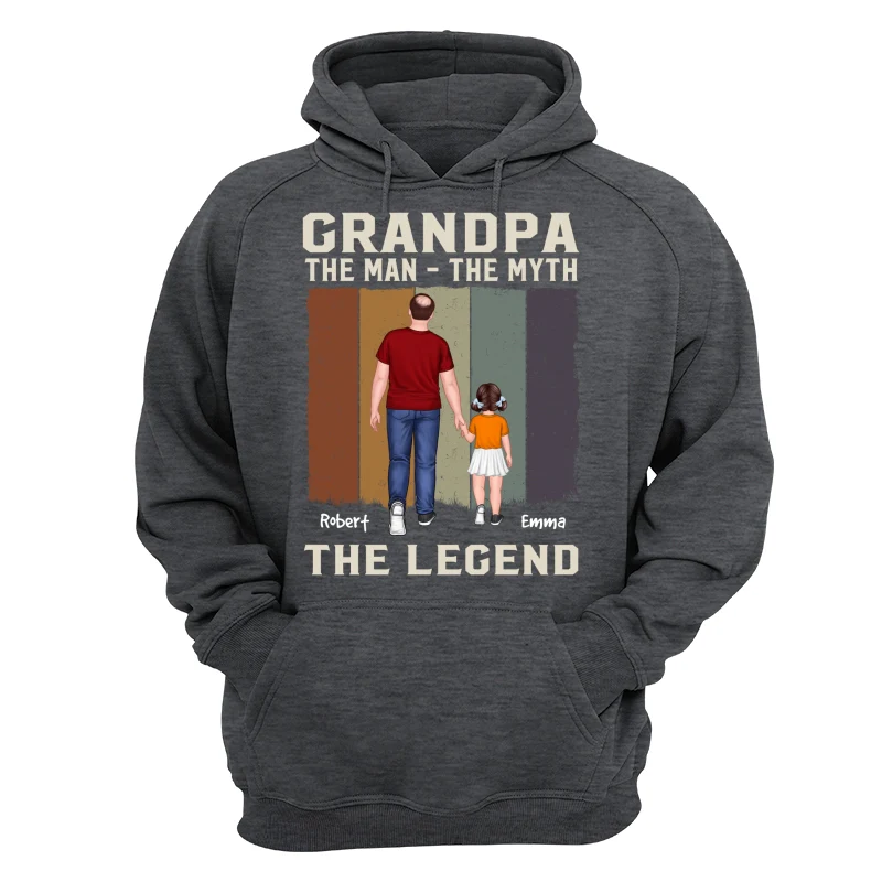 The Man The Myth The Legend Grandpa Dad Walking Back View Personalized Shirt - Image 13