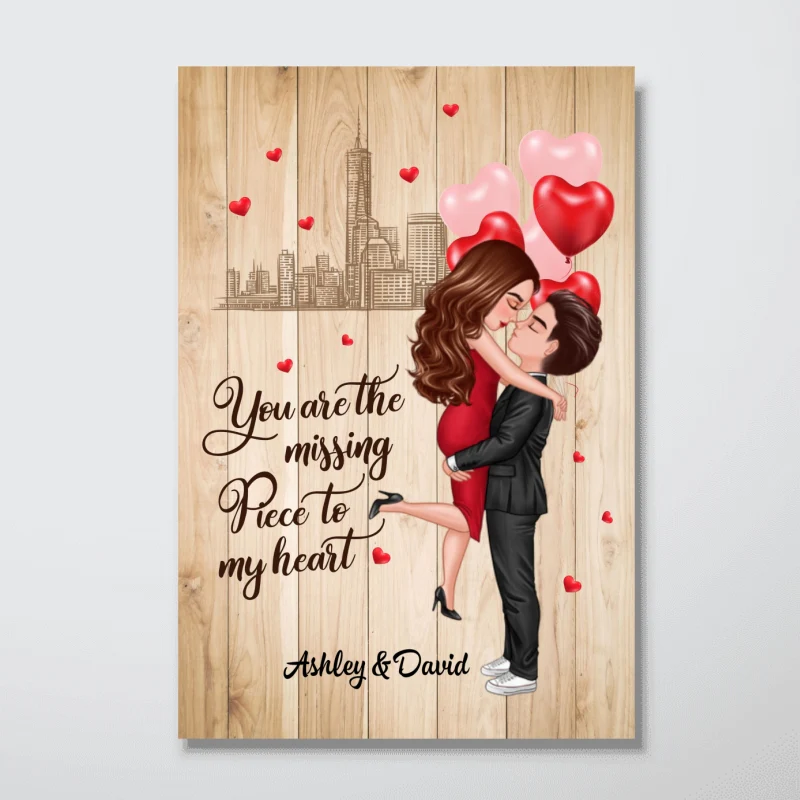 The Missing Piece To My Heart Valentine‘s Day Gift For Him, Gift For Her Personalized PosterThe Missing Piece To My Heart Valentine‘s Day Gift For Him, Gift For Her Personalized Poster - Image 3