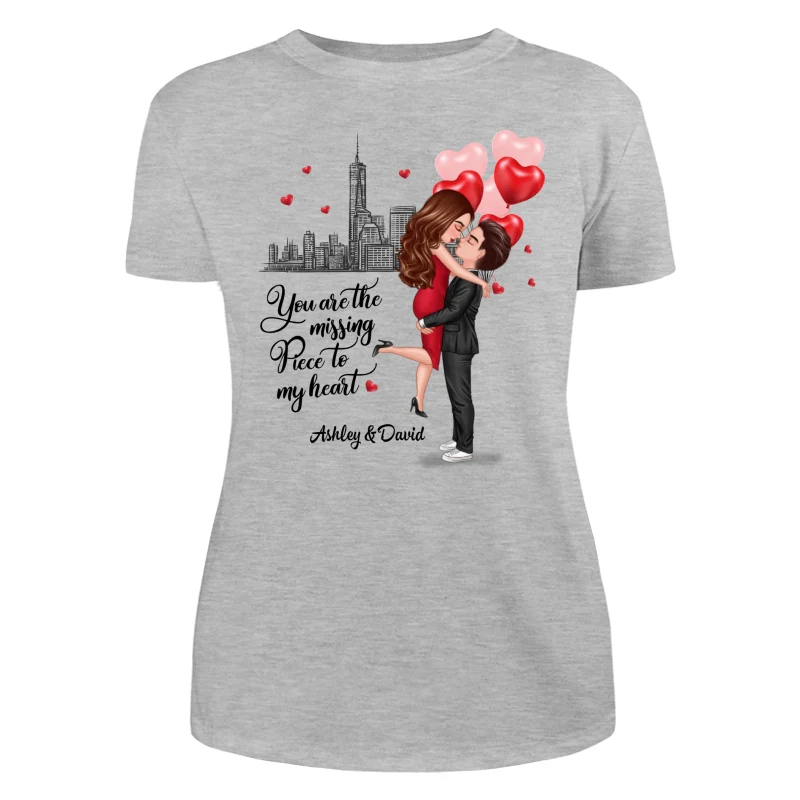 The Missing Piece To My Heart Valentine‘s Day Gift For Him, Gift For Her Personalized Shirt - Image 10