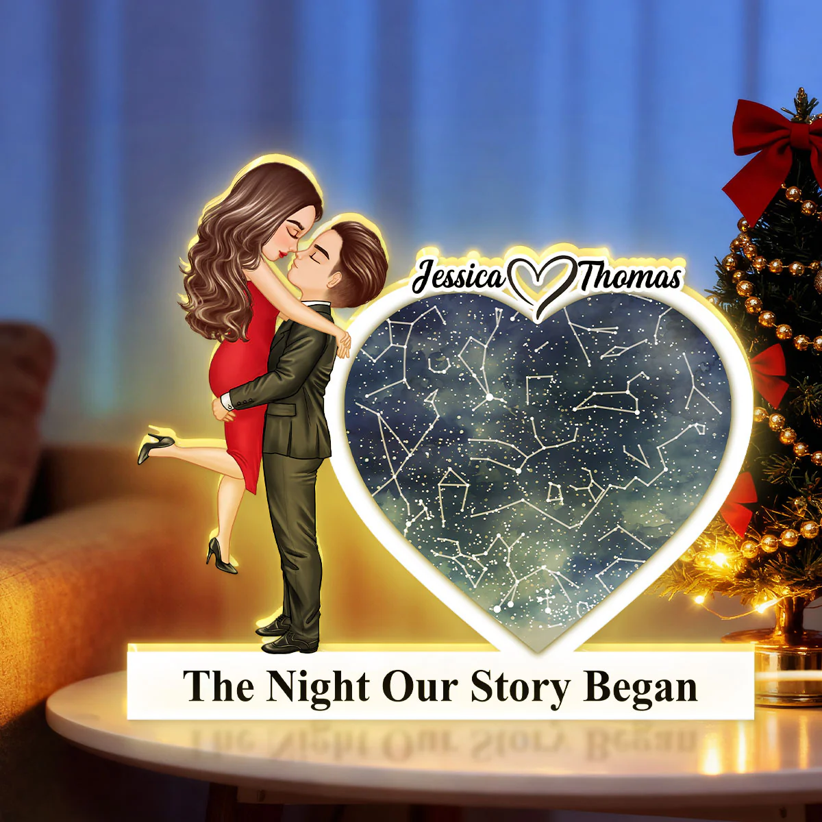 The Night Our Story Began - Personalized Light Box - Gift for Couple - Image 2