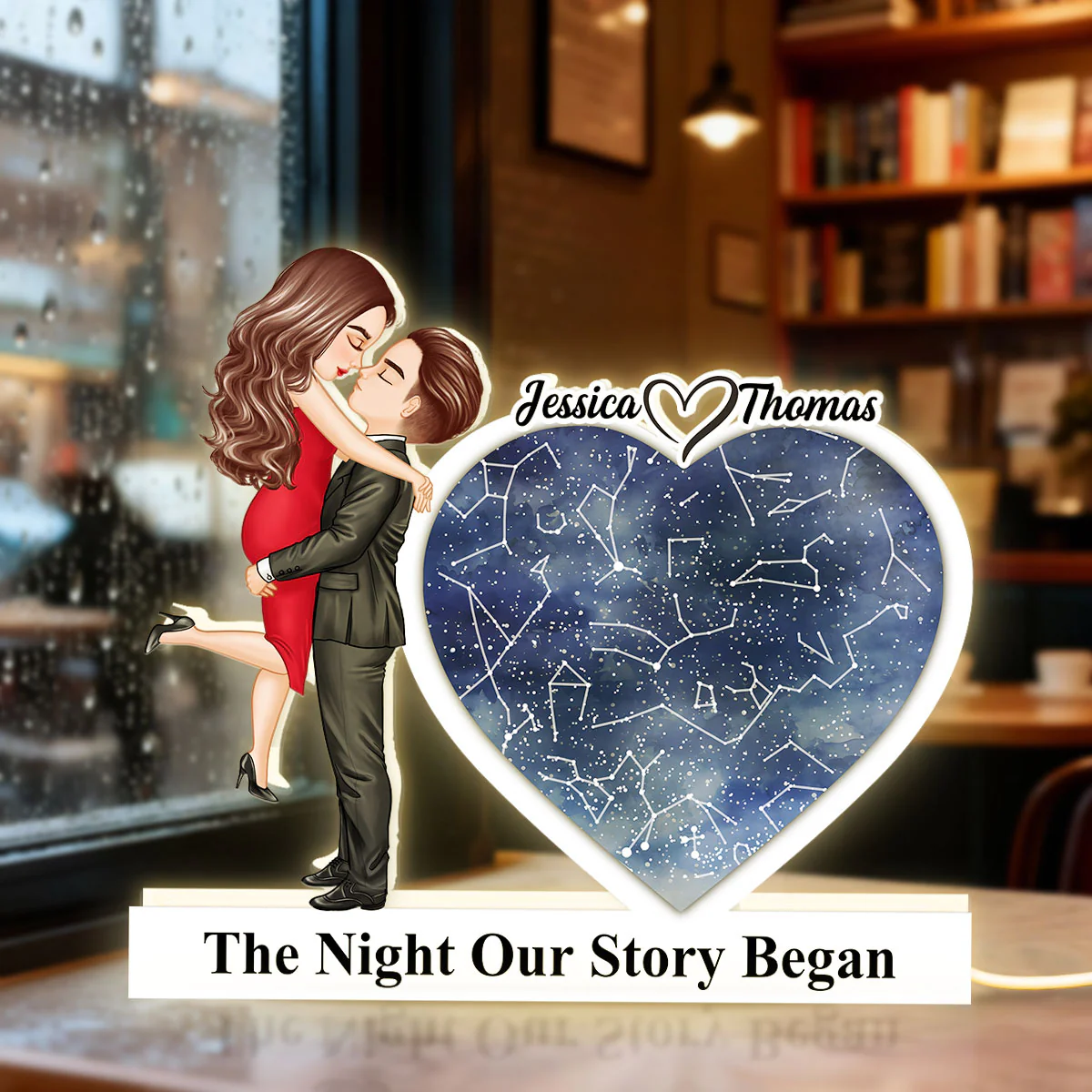 The Night Our Story Began - Personalized Light Box - Gift for Couple - Image 6