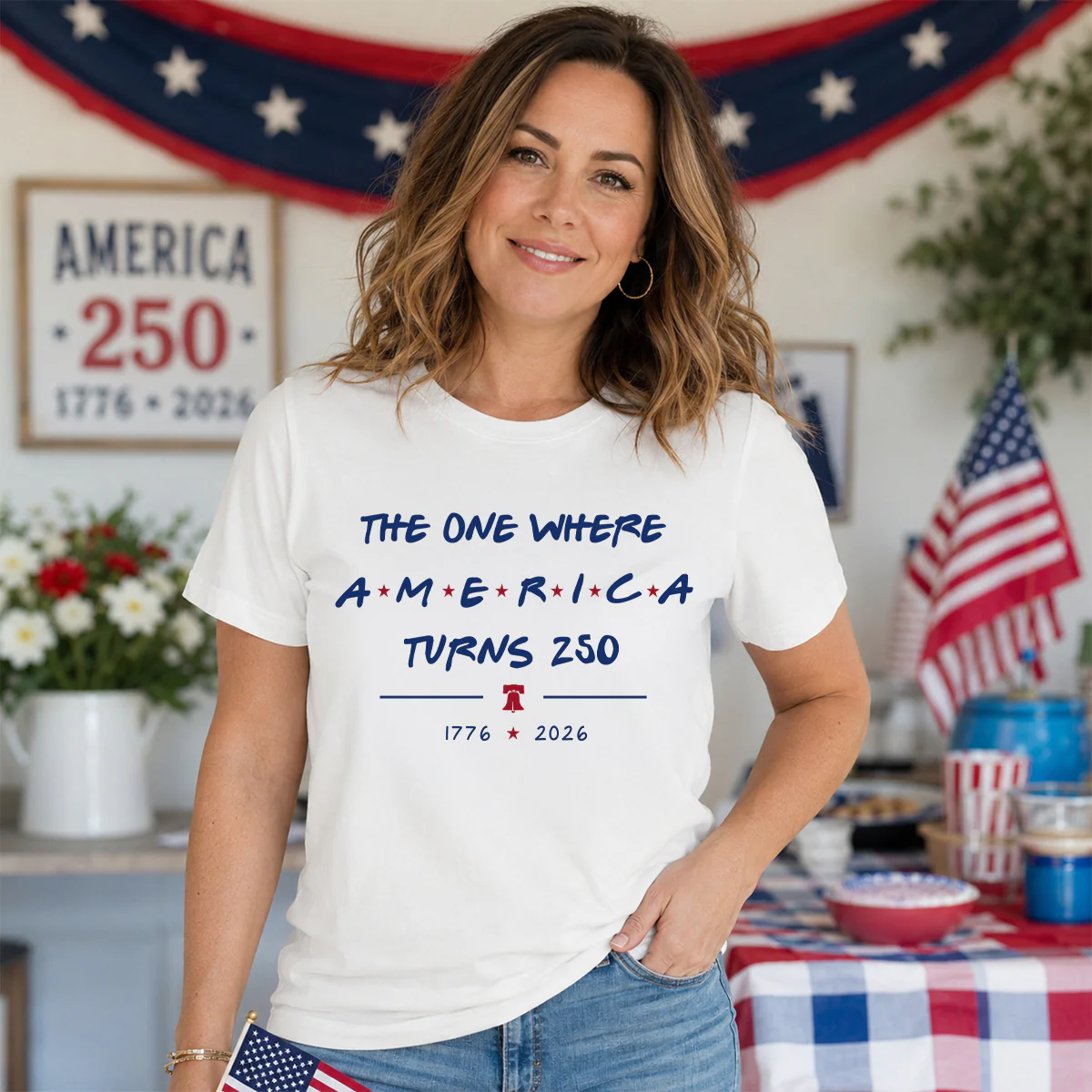 The One Where America Turns 250 - 4th Of July Shirt - American 250th Anniversary, Cool Gift for Her, for Him - Image 7