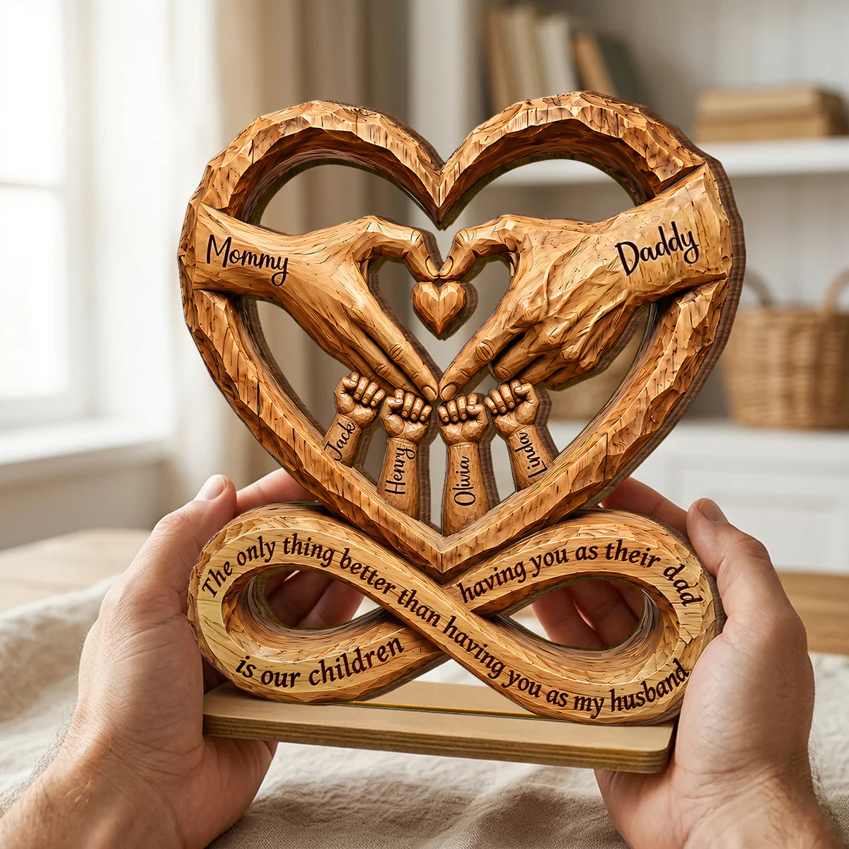 The Only Better Thing - Personalized 2-Layered Wooden Plaque - Gift for Husband - Image 3