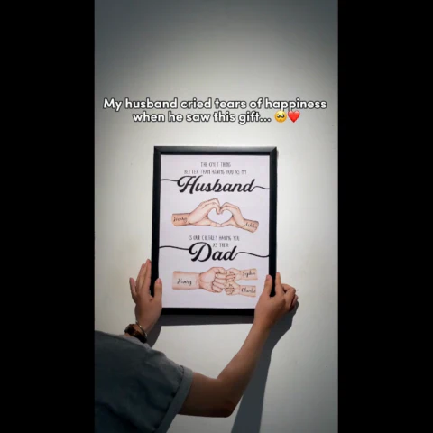 The Only Thing Better Husband Dad Hands - Personalized Poster - Gift For Dad, Gift For Husband, Gift For Grandpa - Image 2