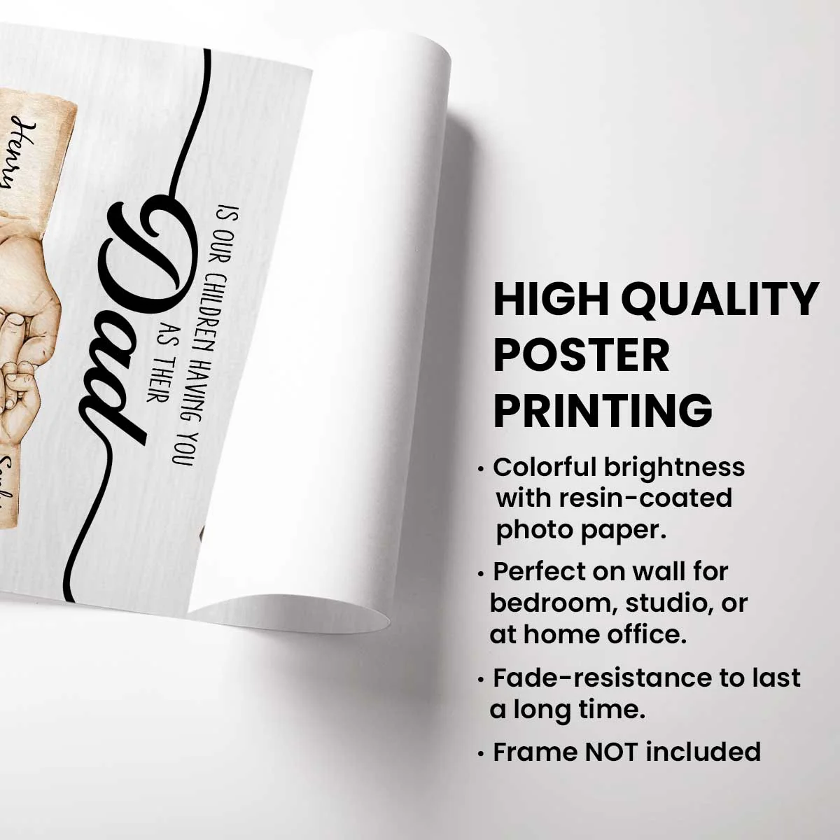 The Only Thing Better Husband Dad Hands - Personalized Poster - Gift For Dad, Gift For Husband, Gift For Grandpa - Image 3