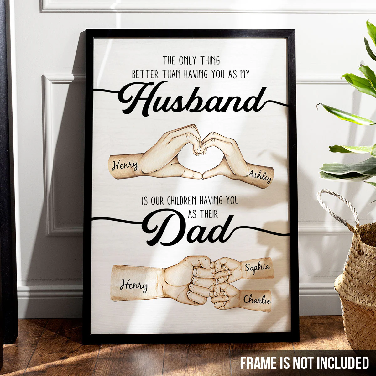 The Only Thing Better Husband Dad Hands - Personalized Poster - Gift For Dad, Gift For Husband, Gift For Grandpa - Image 7