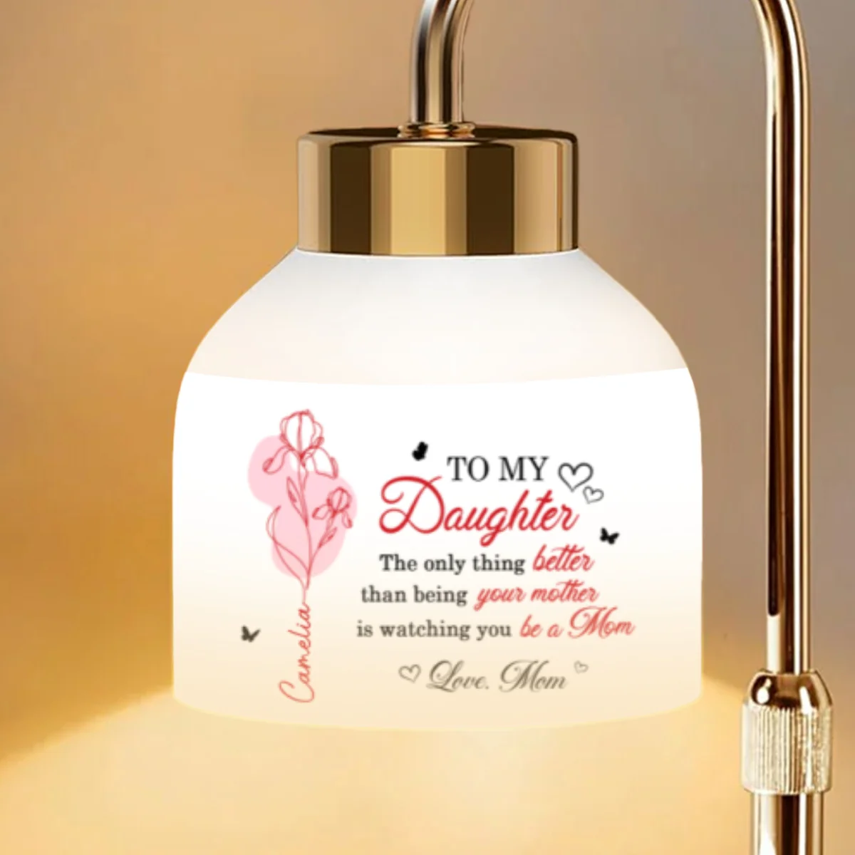 The Only Thing Better is Watching You Be a Mom - Personalized Candle Warmer Lamp - Custom Birth Month Flower, Heartfelt Mother's Day Gift for Daughter - Image 12