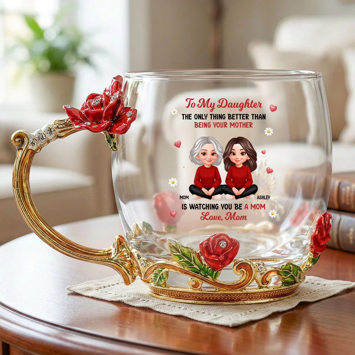 The Only Thing Better Than Being Your Mom - Personalized Enamel Flower Tea Cup - Mother's Day Gift - Image 4