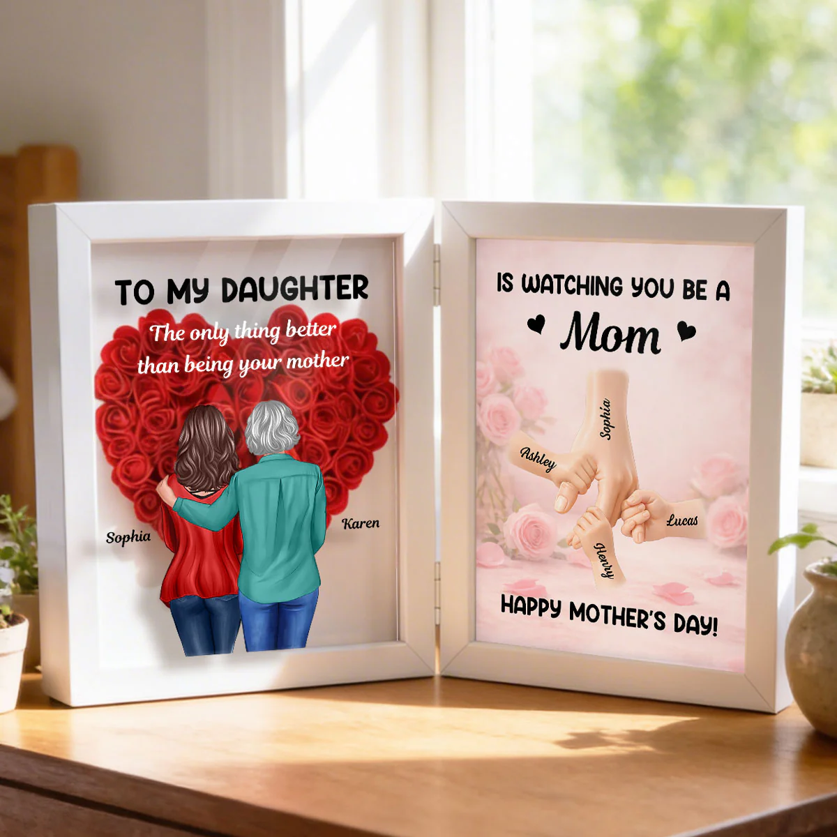 The Only Thing Better Than Being Your Mother - Personalized Flower Shadow Box - Gift For Daughter, Mom - Image 2