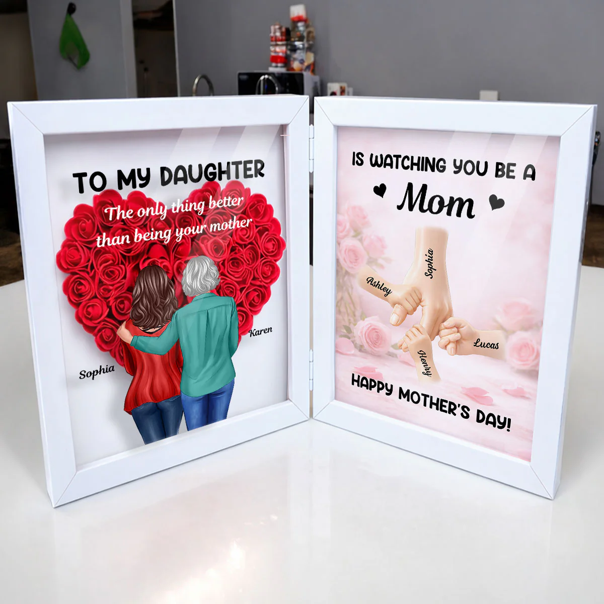 The Only Thing Better Than Being Your Mother - Personalized Flower Shadow Box - Gift For Daughter, Mom - Image 3
