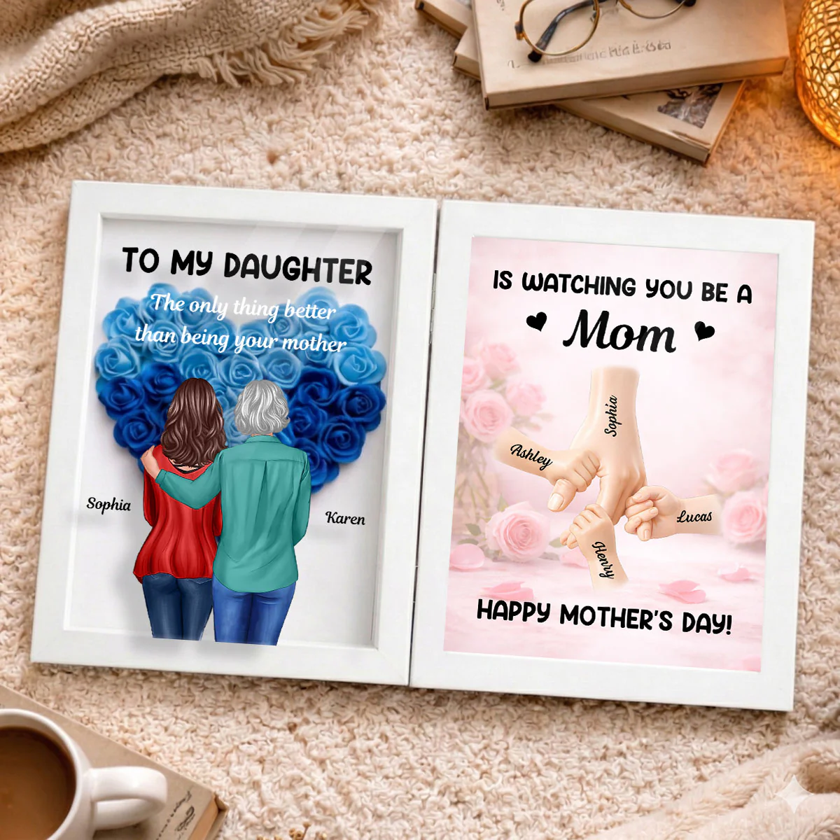 The Only Thing Better Than Being Your Mother - Personalized Flower Shadow Box - Gift For Daughter, Mom - Image 4