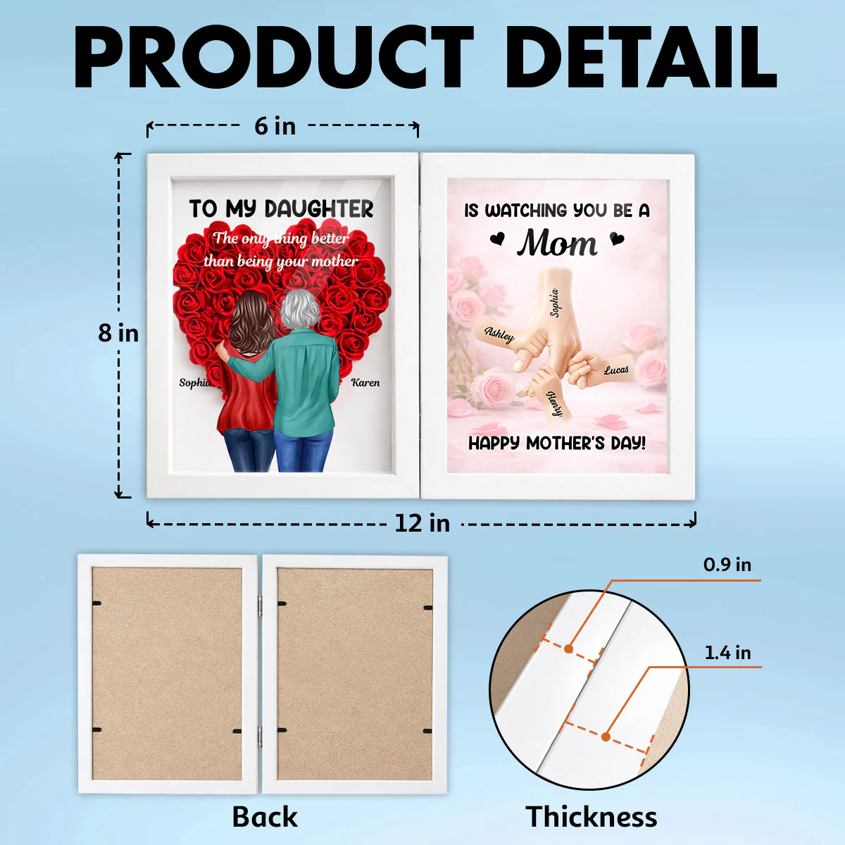 The Only Thing Better Than Being Your Mother - Personalized Flower Shadow Box - Gift For Daughter, Mom - Image 7