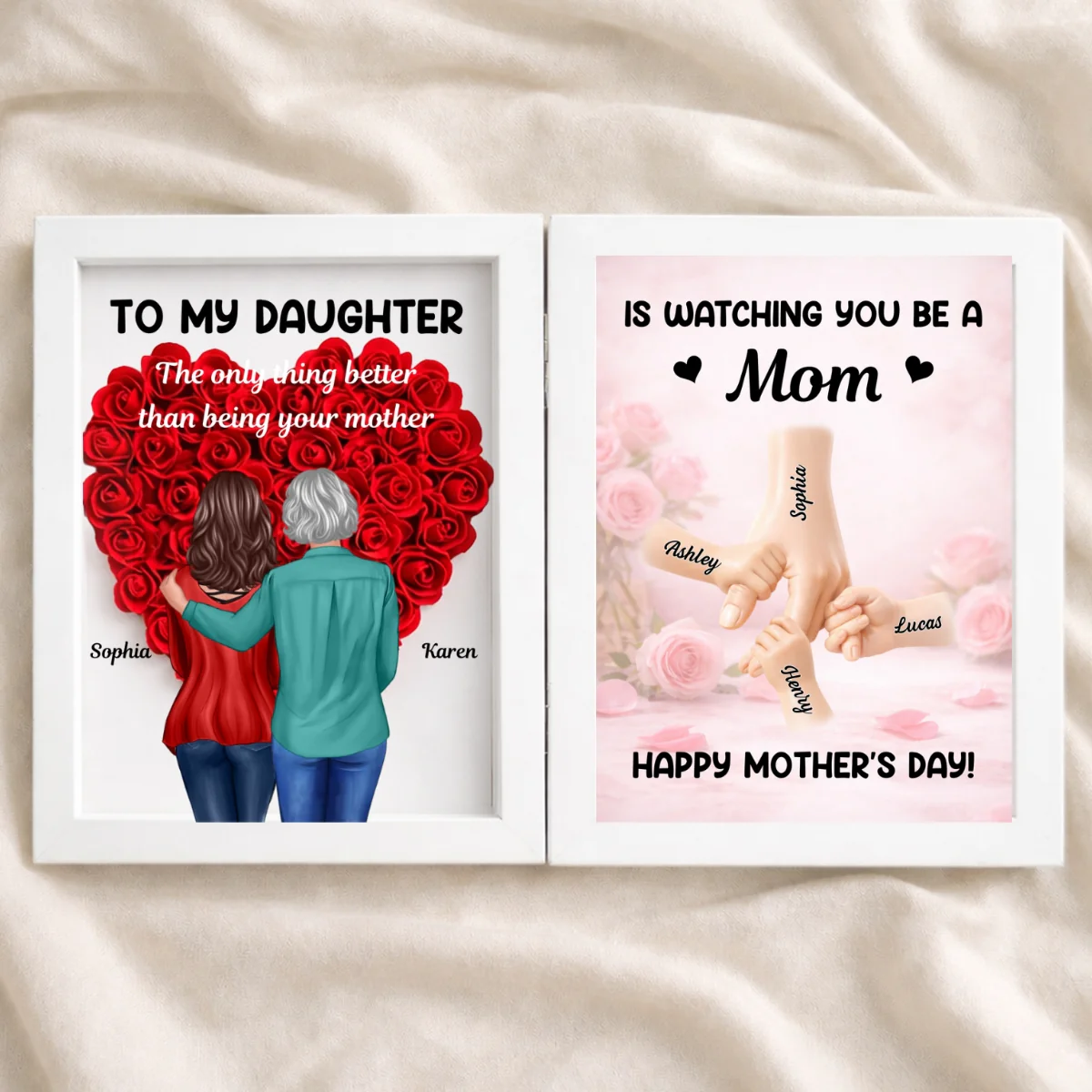 The Only Thing Better Than Being Your Mother - Personalized Flower Shadow Box - Gift For Daughter, Mom - Image 9