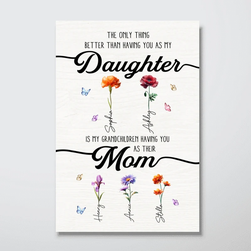 The Only Thing Better Than Having You As My Daughter Birth Month Flowers - Personalized Poster - Mother's Day Gift For Daughter - Image 11