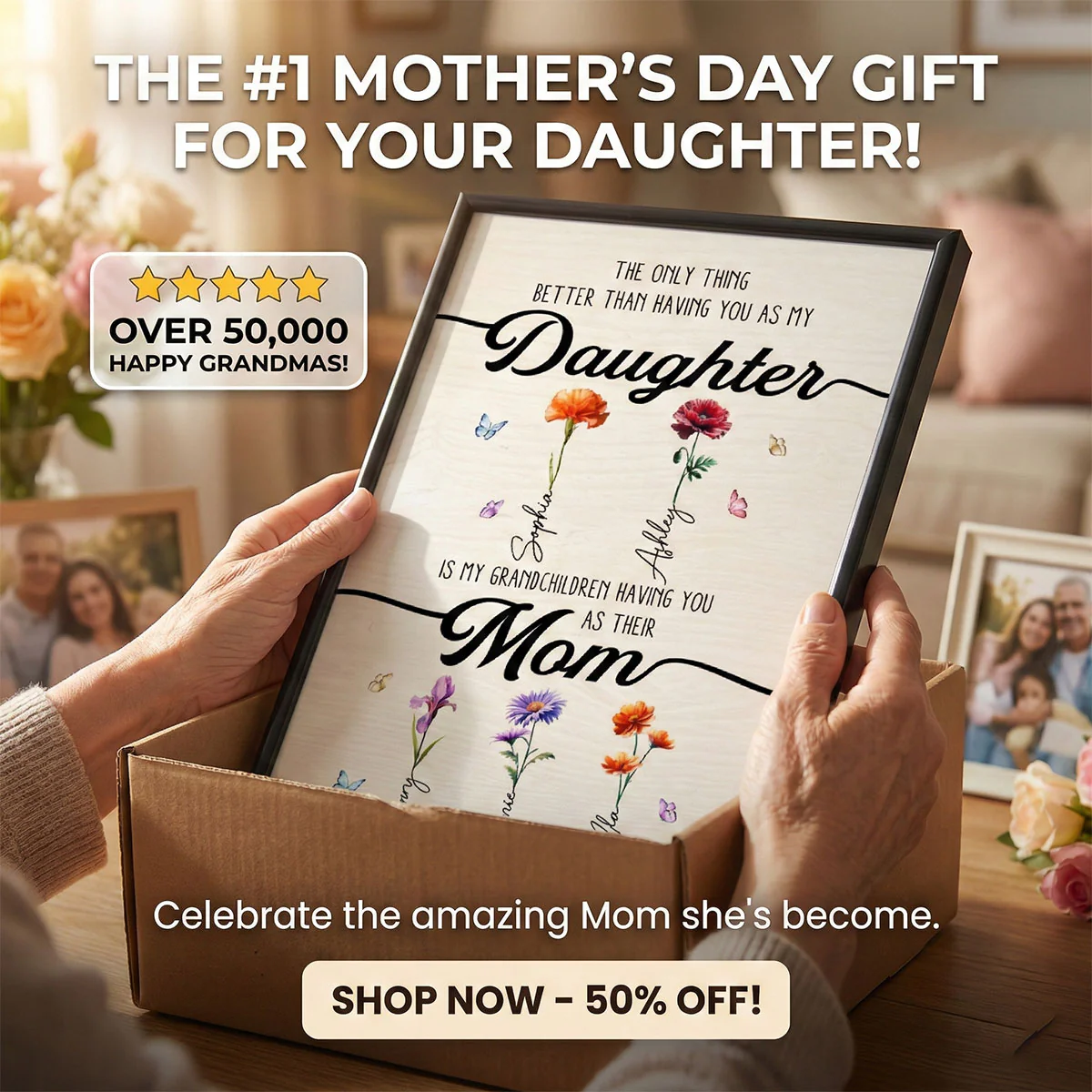 The Only Thing Better Than Having You As My Daughter Birth Month Flowers - Personalized Poster - Mother's Day Gift For Daughter - Image 4