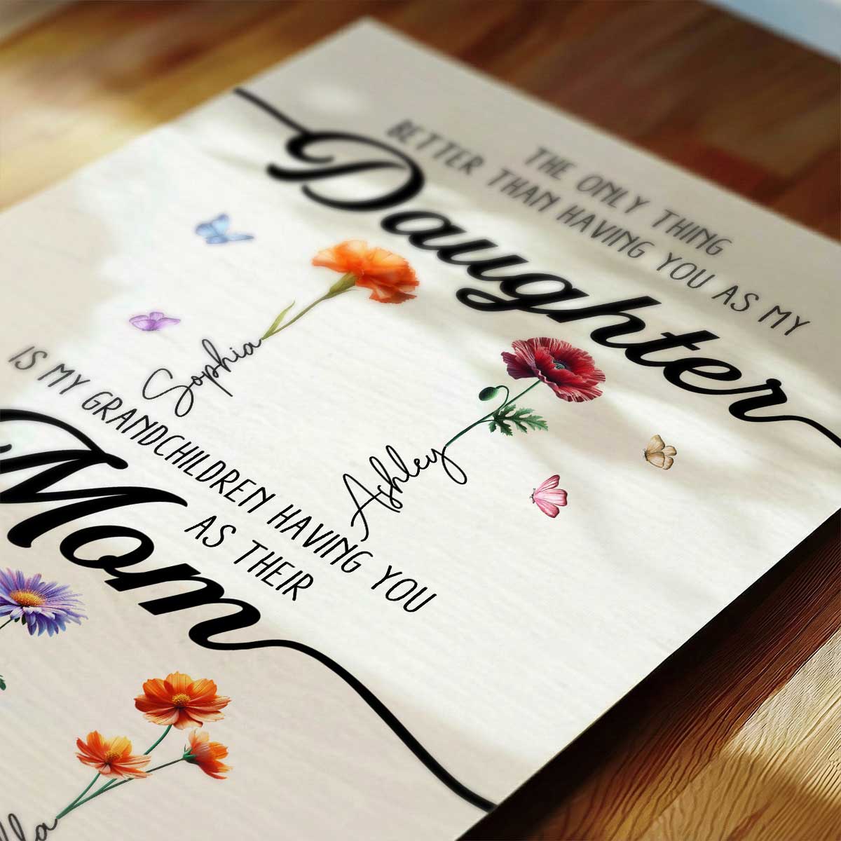 The Only Thing Better Than Having You As My Daughter Birth Month Flowers - Personalized Poster - Mother's Day Gift For Daughter - Image 7