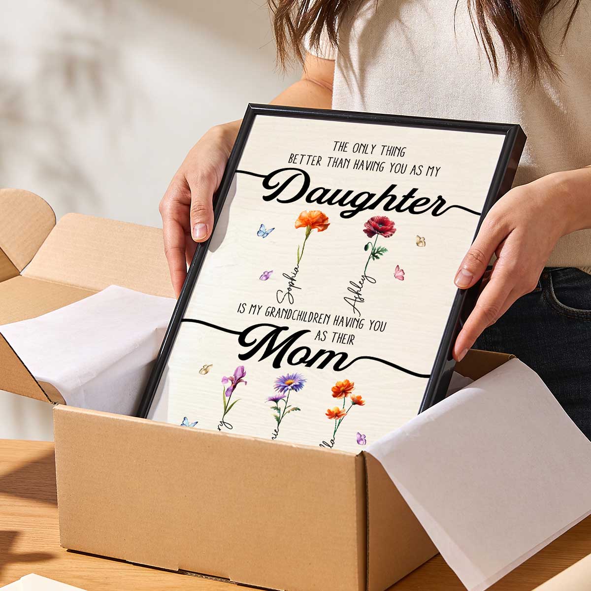The Only Thing Better Than Having You As My Daughter Birth Month Flowers - Personalized Poster - Mother's Day Gift For Daughter - Image 8