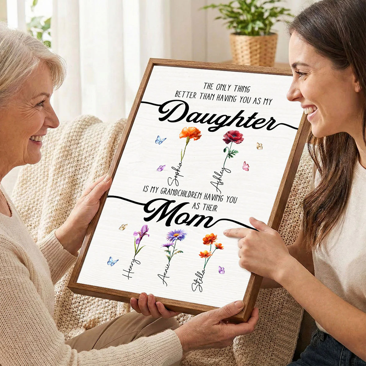 The Only Thing Better Than Having You As My Daughter Birth Month Flowers - Personalized Poster - Mother's Day Gift For Daughter - Image 9