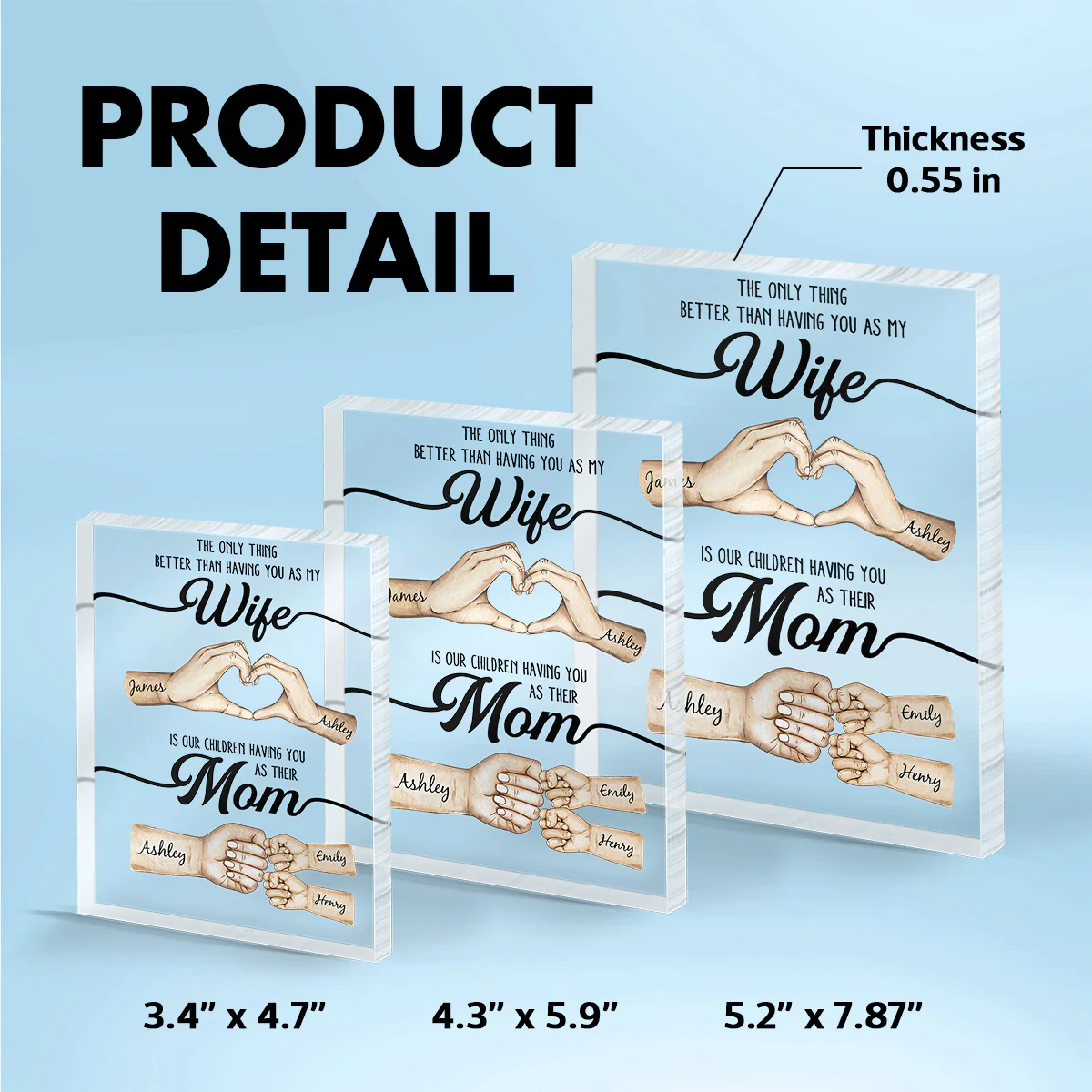 The Only Thing Better Than Having You As My Wife - Personalized Acrylic Block Plaque - Mother's Day Gift For Wife - Image 9