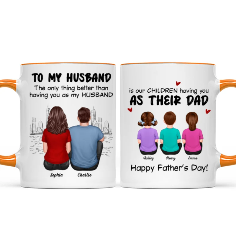 The Only Thing Having You As My Husband Back View Family Personalized Mug - Image 15