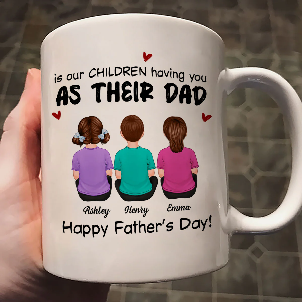 The Only Thing Having You As My Husband Back View Family Personalized Mug - Image 5