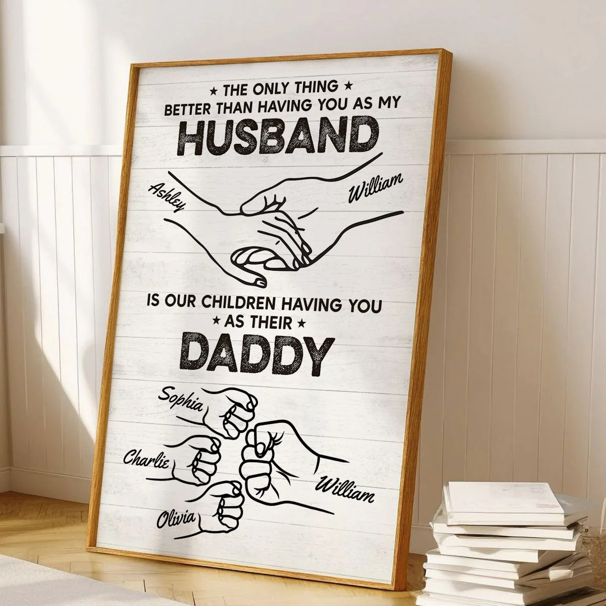 The Only Thing Having You As My Husband Fist Bump Outline Personalized Poster - Image 2