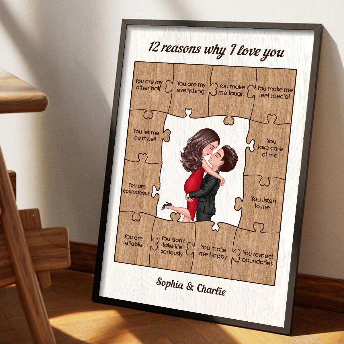 The Reasons Why I Love You Gift For Him For Her Personalized Poster - Image 2
