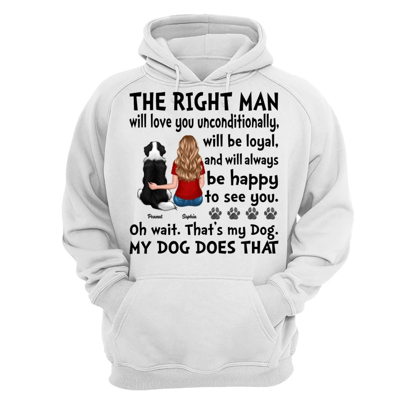 The Right Man Love You Unconditionally Gift For Dog Cat Lovers Personalized Shirt - Image 13