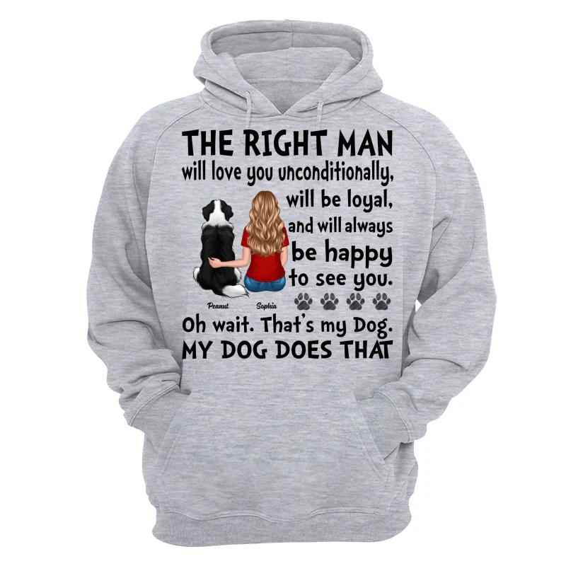 The Right Man Love You Unconditionally Gift For Dog Cat Lovers Personalized Shirt - Image 14