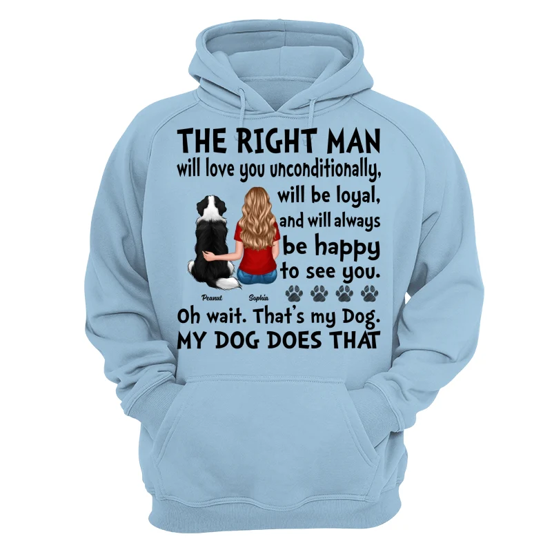 The Right Man Love You Unconditionally Gift For Dog Cat Lovers Personalized Shirt - Image 16