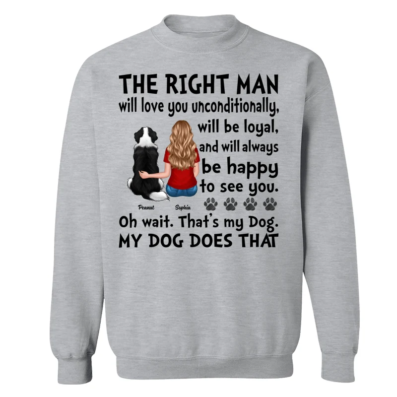 The Right Man Love You Unconditionally Gift For Dog Cat Lovers Personalized Shirt - Image 18