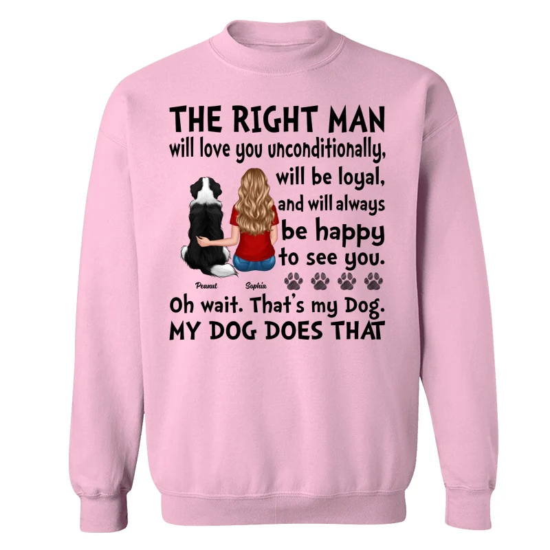 The Right Man Love You Unconditionally Gift For Dog Cat Lovers Personalized Shirt - Image 19