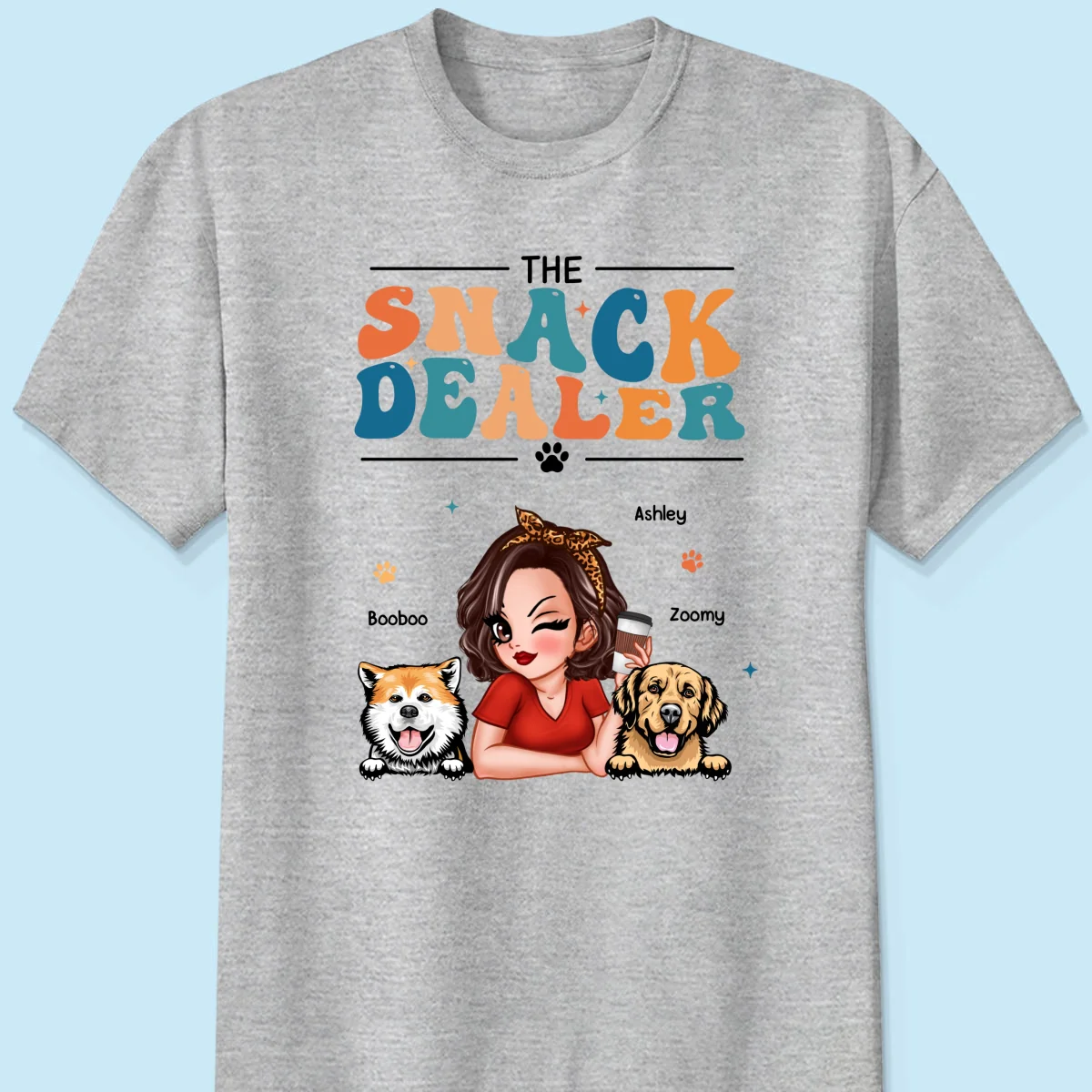 The Snack Dealer Retro Style Dogs Personalized Shirt - Image 8