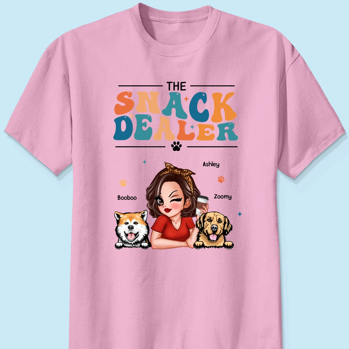 The Snack Dealer Retro Style Dogs Personalized Shirt - Image 9