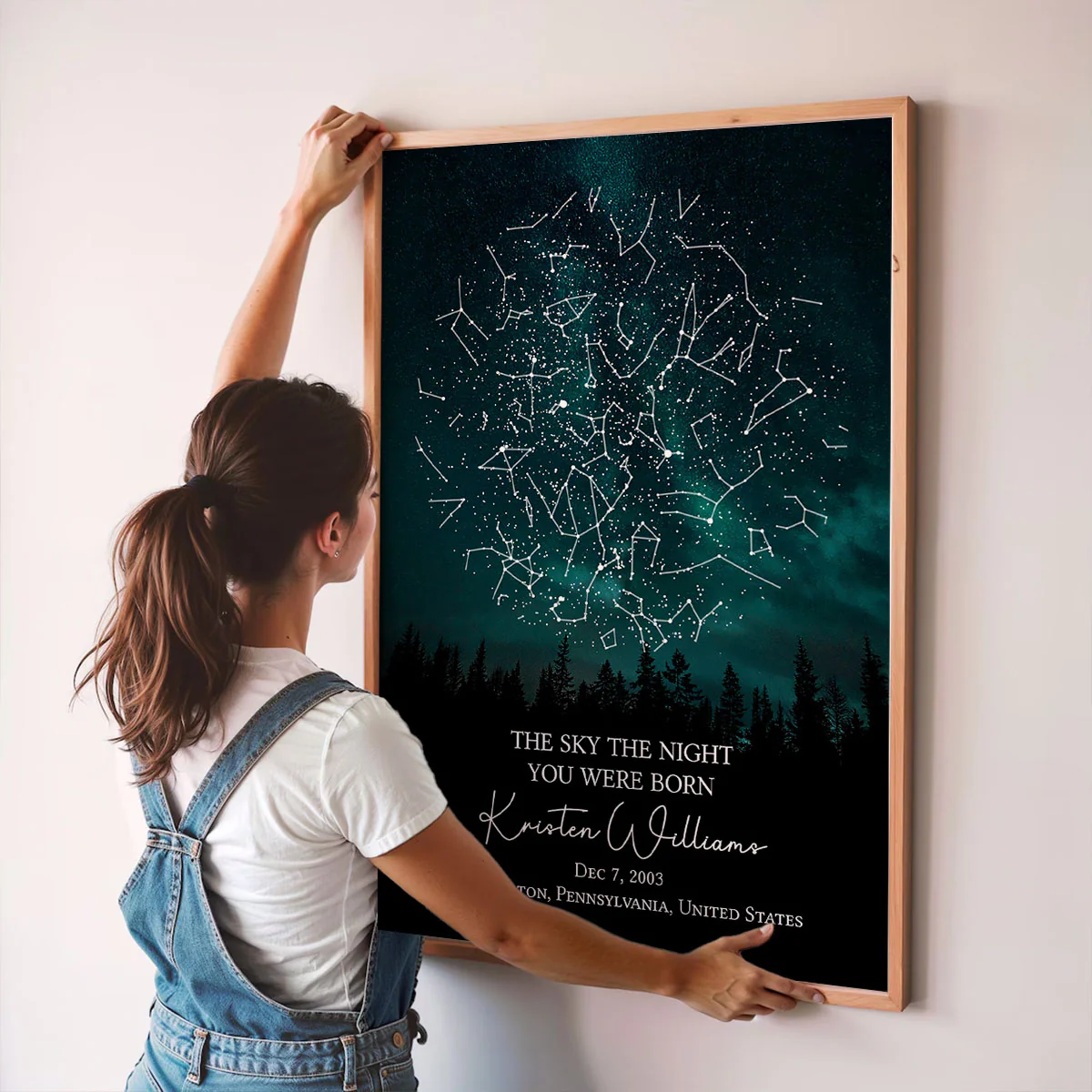 The Stars on the Night You Were Born Custom Star Map, Heartfelt Gift for Husband, Wife, Daughter, Son, Granddaughter, Grandson, Birthday Gift - Image 6
