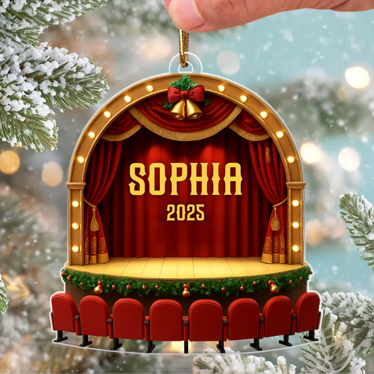 Theater Performance - Personalized Acrylic Ornament - Drama Student Christmas Gift - Image 4
