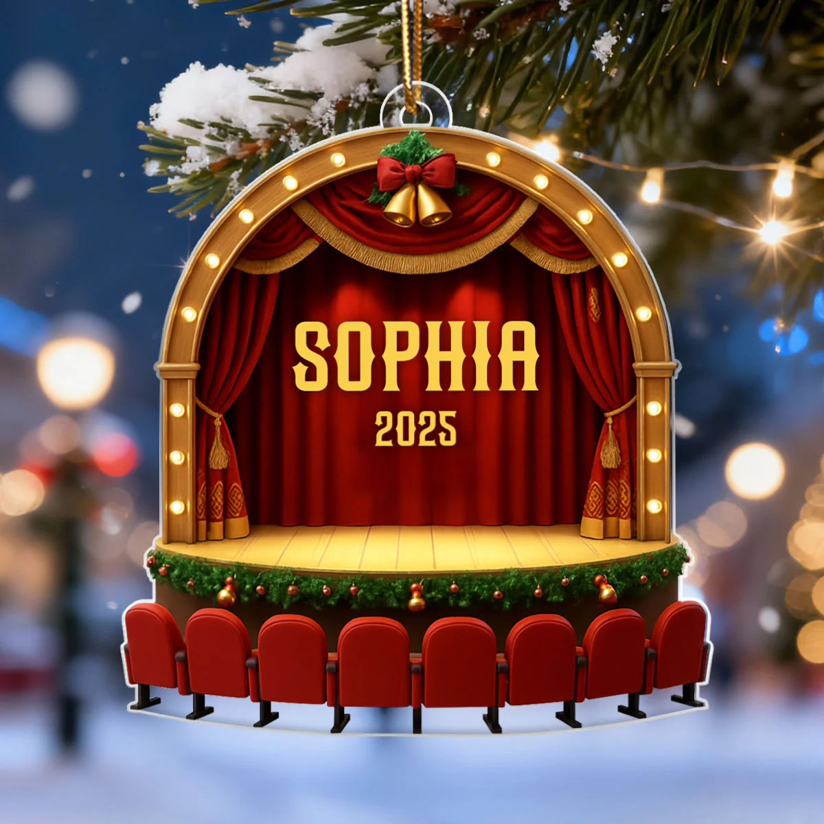 Theater Performance - Personalized Acrylic Ornament - Drama Student Christmas Gift - Image 5