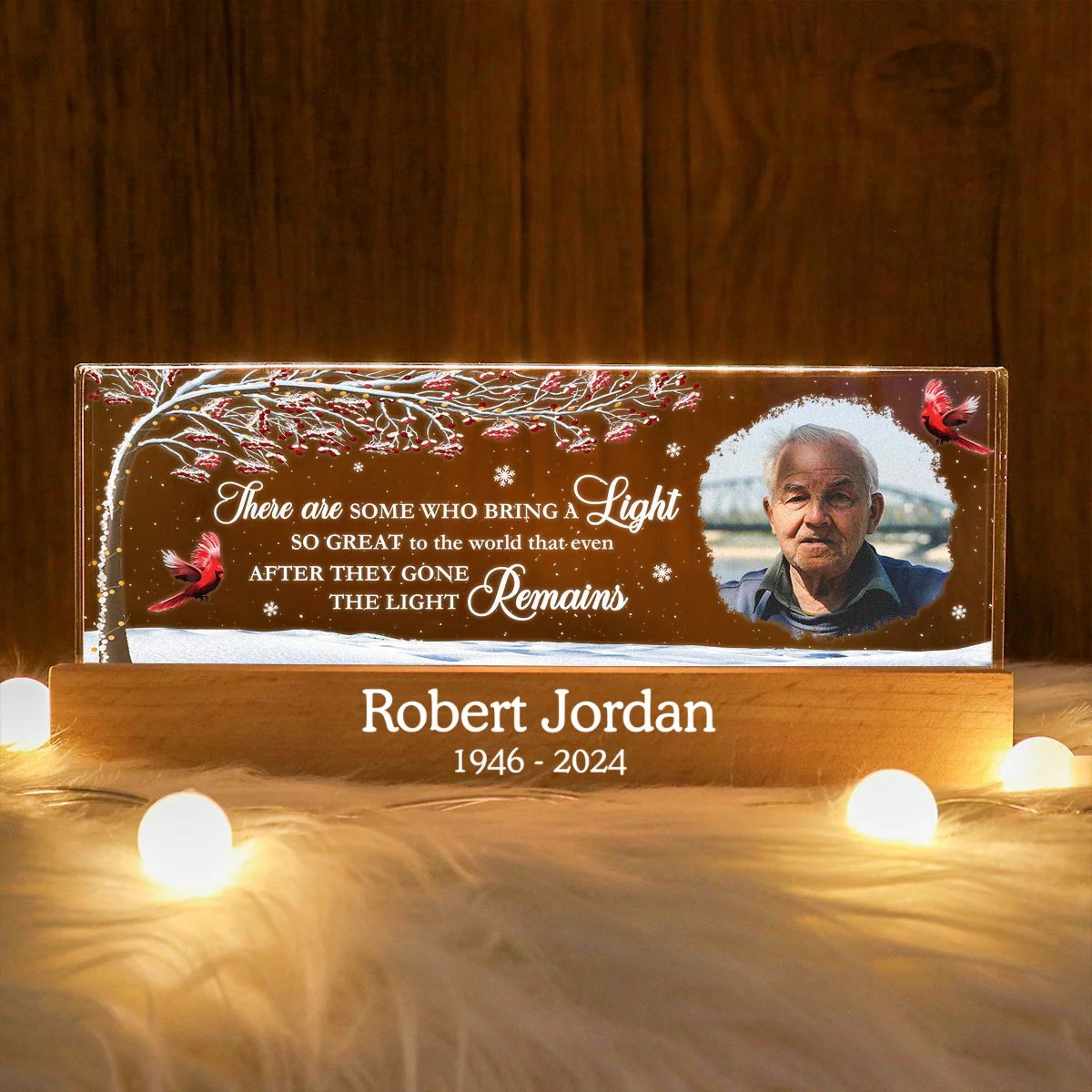 There Are Some Who Bring A Light So Great To The World Personalized Acrylic Block LED Night Light, Memorial Gift, Sympathy Gift for Loss of Loved One - Image 9