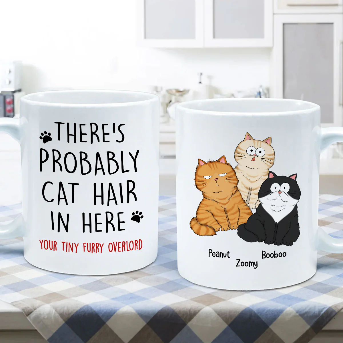 There's Probably Cat Hair In Here, Personalized Mug, Gift For Cat Mom, Cat Lover - Image 7