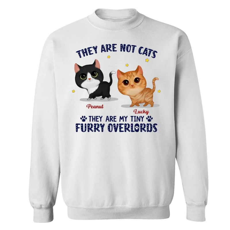 They Are My Tiny Furry Overlords Watercolor Cute Walking Cats Personalized Shirt - Image 17