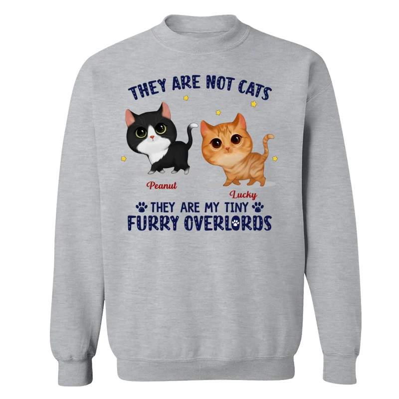 They Are My Tiny Furry Overlords Watercolor Cute Walking Cats Personalized Shirt - Image 18